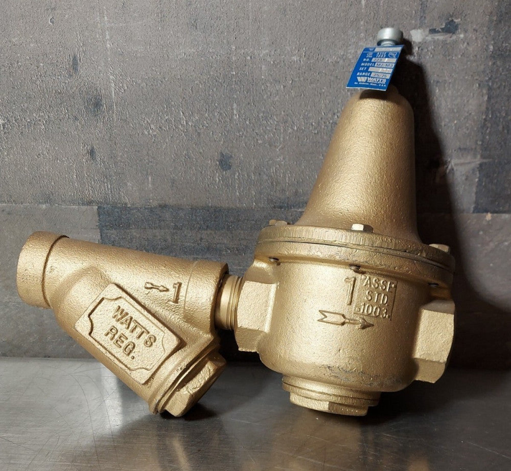 WATTS PRESSURE REGULATOR MODEL M2/M3 223 S. 1" STD 25-75 PSI w/Fitting as Shown.