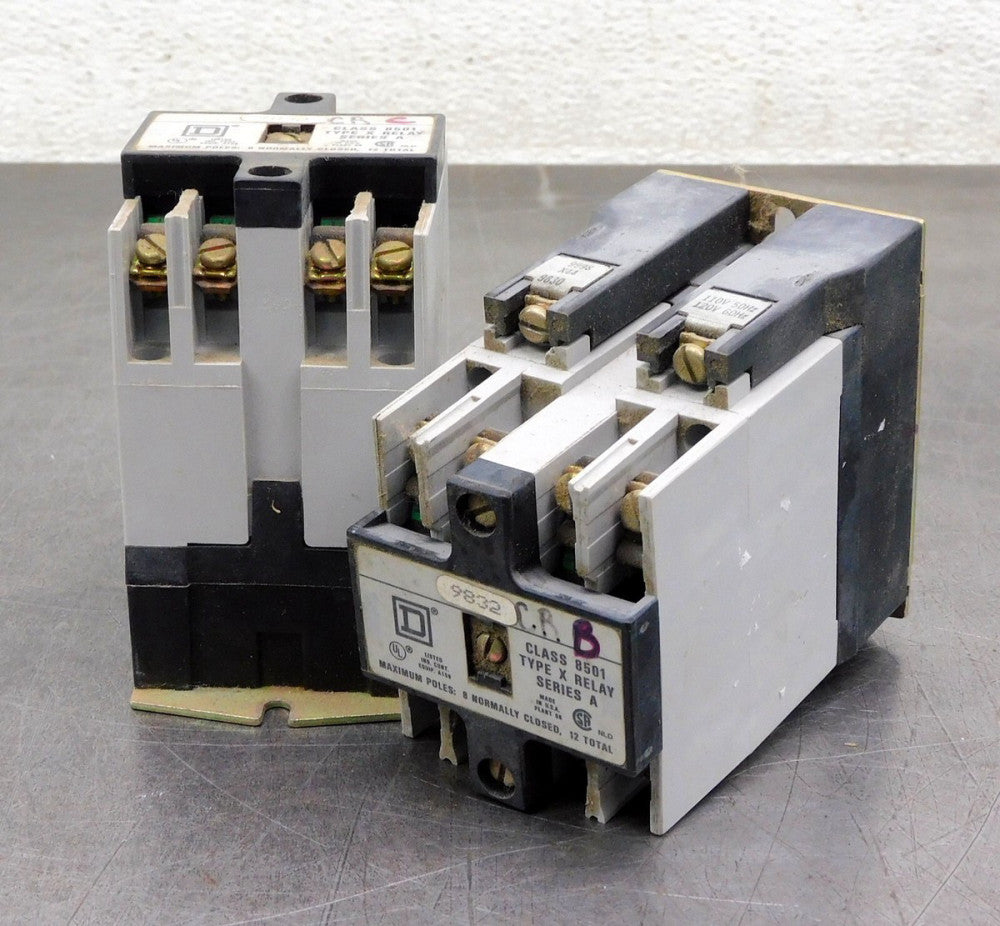 Square D Relay Class 8501 Type XO 30 Series A 20A P600 Lot of Two (2)