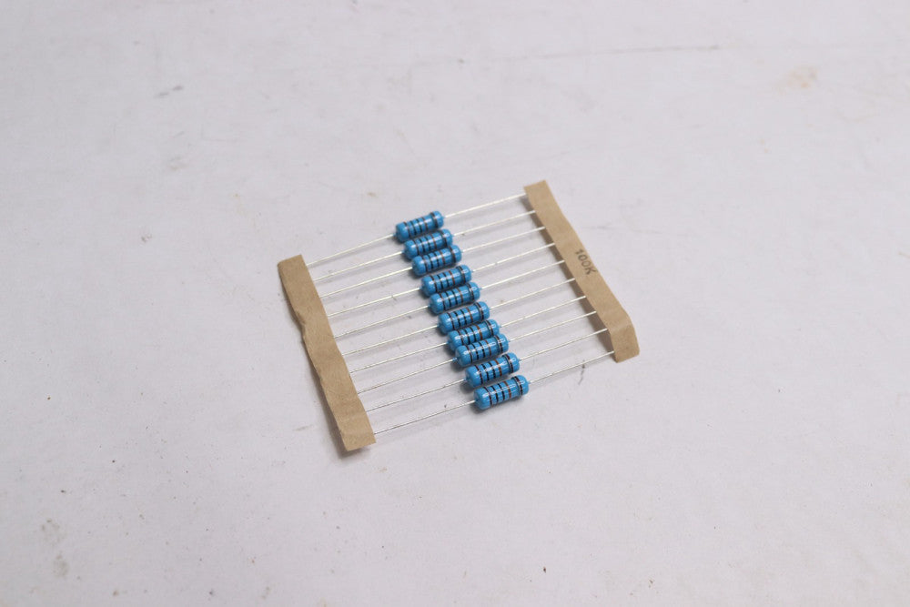 (10-Pk) Metal Film Resistor 100k Ohm 1% 1/4 W RES-100K