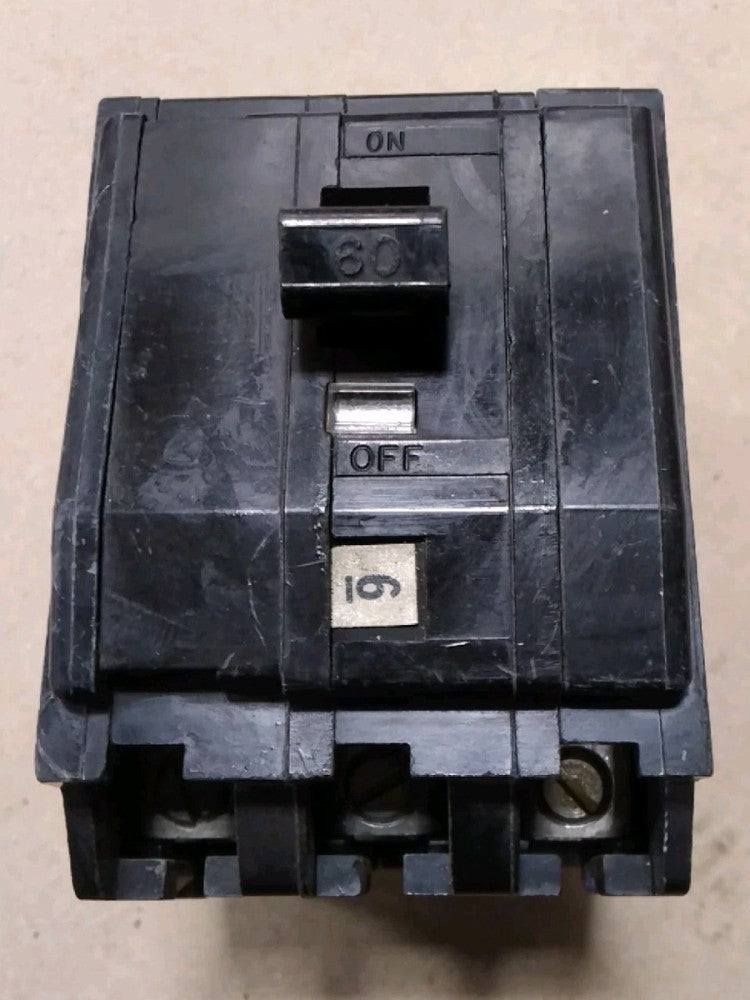 Square D, LP-5997 Type QOB, 3 Pole Circuit Breaker, 60A C66