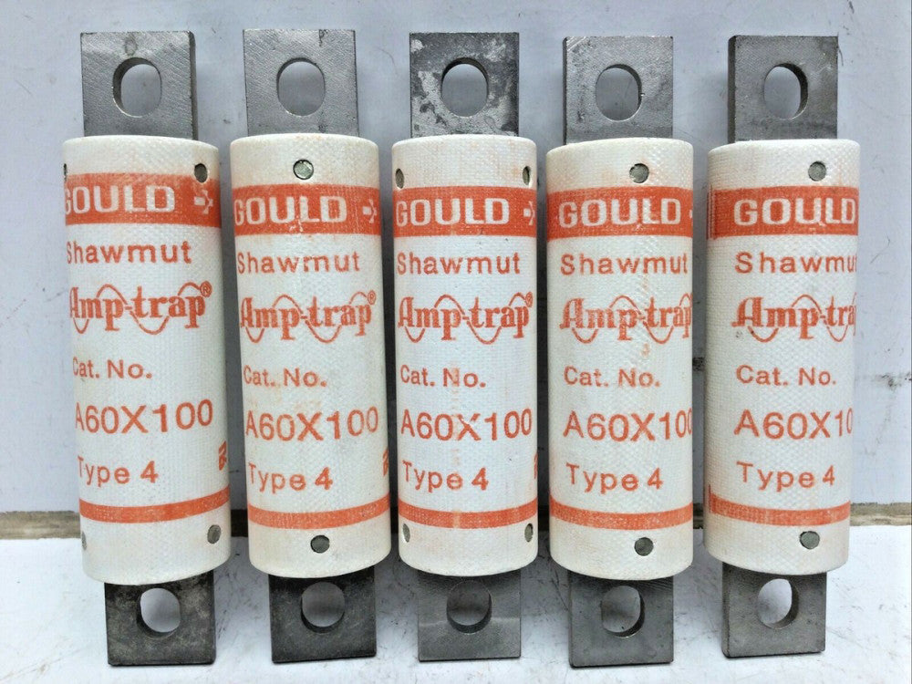 GOULD FERRAZ SHAWMUT A60X100 AMPTRAP TYPE 4 FUSE 100 AMP 600VAC (5 PACK)