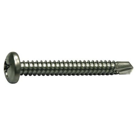 Zoro Select U31870.013.0075 Self-Drilling Screw, #6 X 3/4 In, Plain 410
