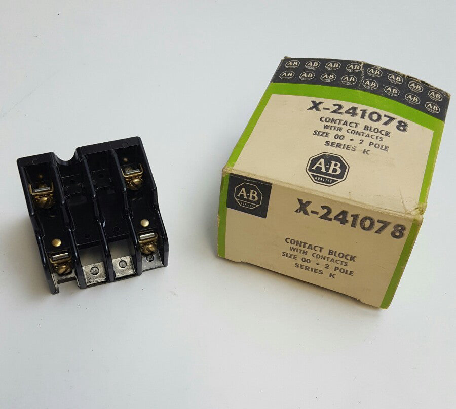 ALLEN BRADLEY X-241078,X241078, CONTACT BLOCKS W/CONTACTS,SERIES K, SIZE 00, 2P 