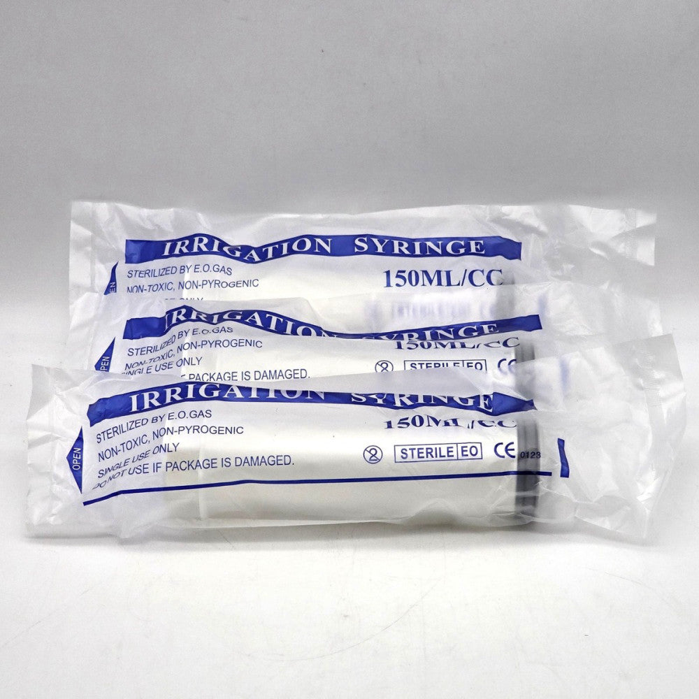 Sterile 150ML/CC Irrigation Syringe Pack Of 3 Non-Toxic Non-Pyrogenic Single Use