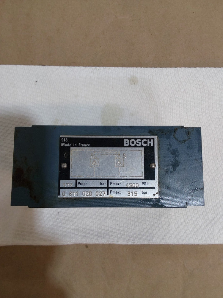 Bosch 0 811 020 027 0811020027 Hydraulic Check Valve Block 4500PSI