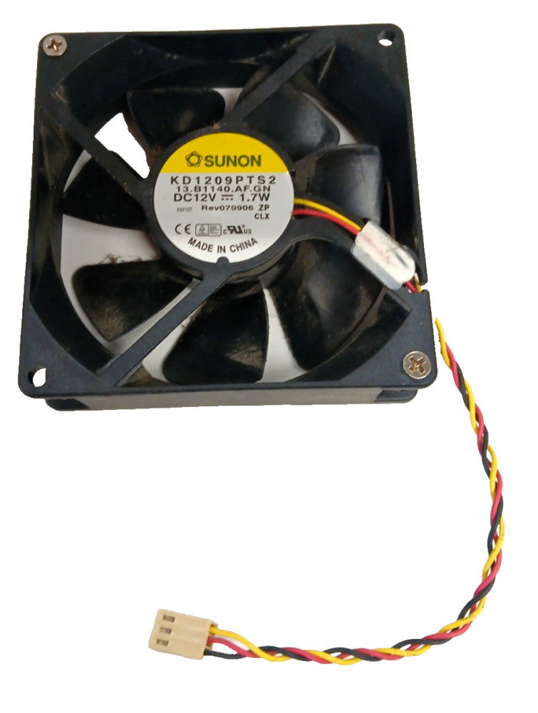 SUNON COOLING FAN KD1209PTS2 3 PIN POWER CONNECTOR 12 VOLTS 1.7 WATTS