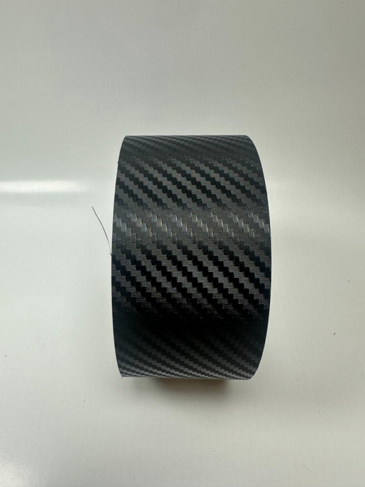2" Wide x 4 3/16" x 3/14" Core OAW Carbon Fiber Black Adhesive Vinyl Tape  - NEW