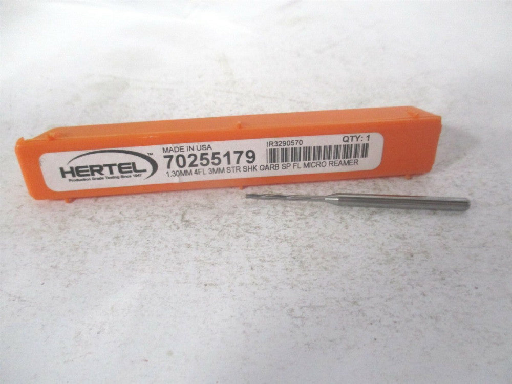 (MR34-0512.406) 1.3mm x 50mm 4Fl Straight Spiral Solid Carbide Chucking Reamer 