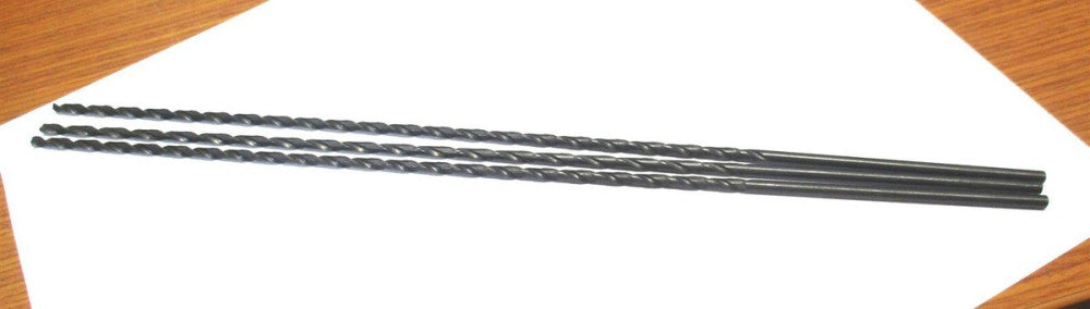 Made in USA 9/64" x 9" x 12" Extra Long HSS Drill Bit - 3 QTY