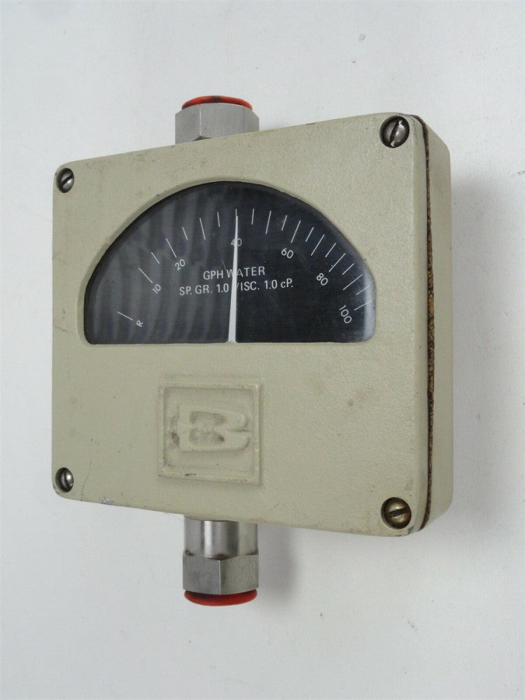 BROOKS 3604&09 GPH WATER THRU-FLOW INDICATOR 3604B0BE2K1A (NEW NO BOX)