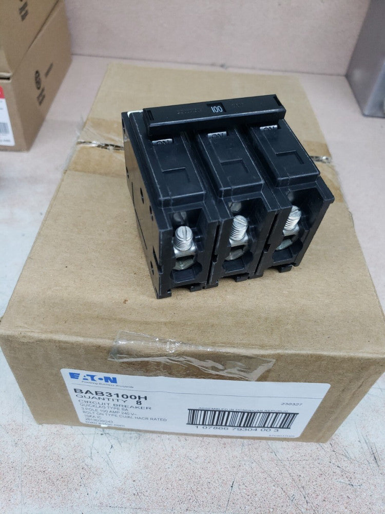 1-  Eaton Cutler-Hammer  BAB3100H 100 Amp 3 Pole Bolt-On Circuit Breaker
