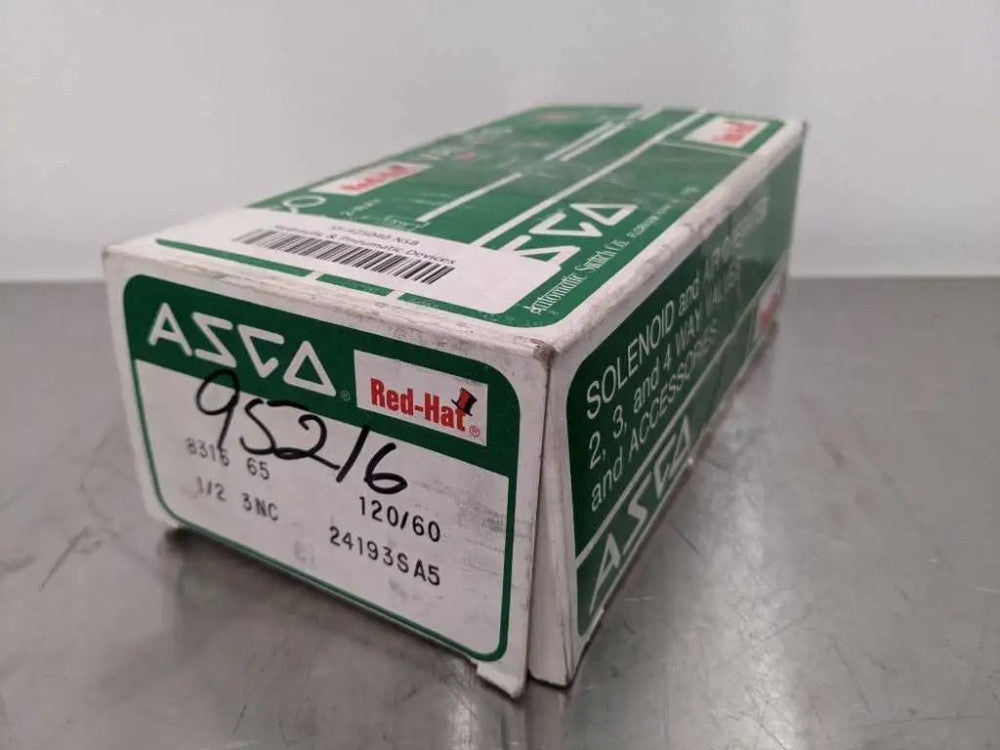 Asco 8316 65 Solenoid Valve 10-125 PSI 110, 120, VAC 3 Way 1/2"