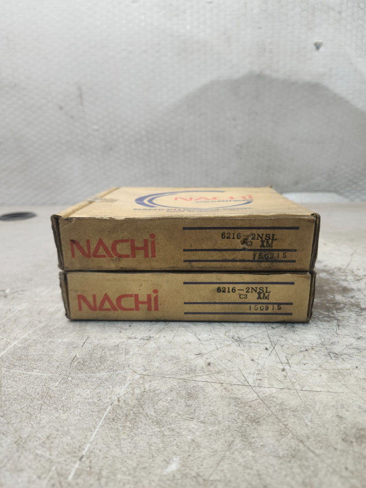 NEW IN BOX LOT OF 2 NACHI DEEP GROOVE BALL BEARING 6216-2NSL