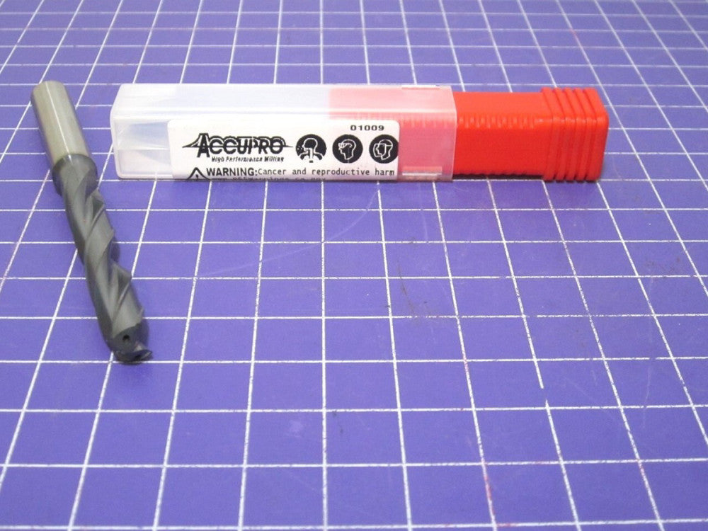 8.60 mm Solid Carbide Through Coolant Jobber Drill RH 140° Made in USA