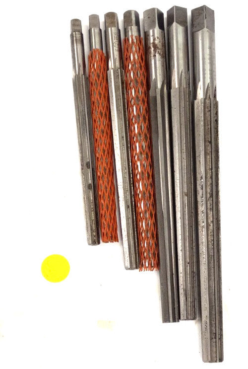 HELICAL-FLUTE TAPER PIN REAMERS (LOT OF 7) HIGH SPEED STEEL DRILL PRESS / LATHE
