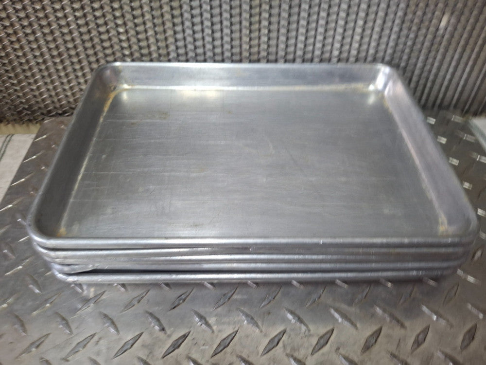 Aluminum Trays Baking Cookie Sheet Commercial Pans Tray USA 13 x 9 x 1" Lot of 5