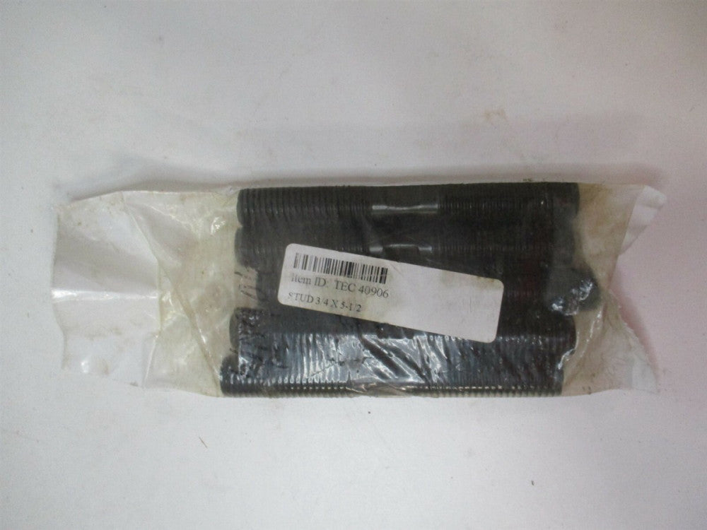 TE-CO (40906) 3/4-10 2" x 5-1/2" OAL Carbon Steel Equal Double Threaded Stud 