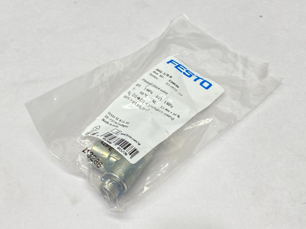 Festo HGL-1/8-B Piloted Non-Return Check Valve 530030