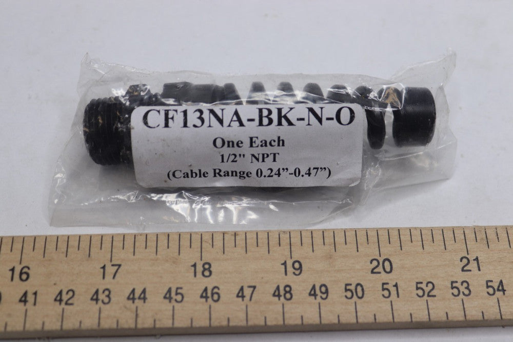 Sealcon Standard Strain Relief Fitting Black Nylon 1/2" NPT CF13NA-BK-N-O
