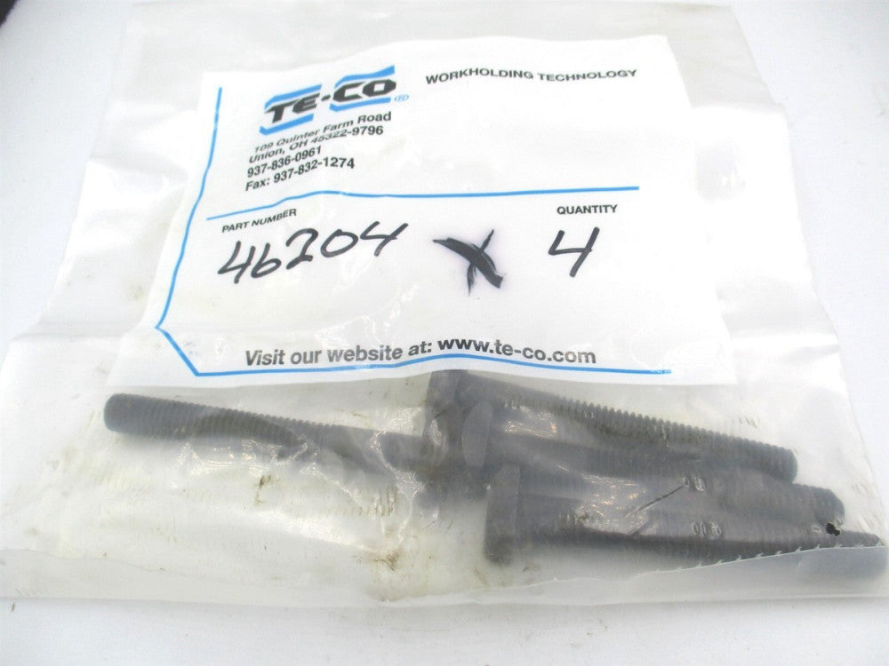 TE-CO (46204) 3/8-16 Medium Carbon Steel Black Oxide Tugger T-Bolts - Pack of 4