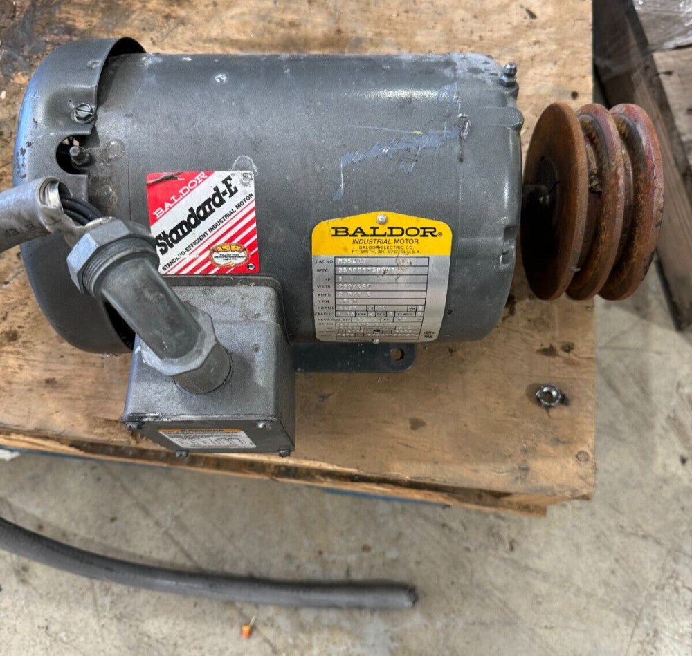 USED BALDOR 1HP 1740RPM MOTOR 230/460V. 143T FRAME M3546T