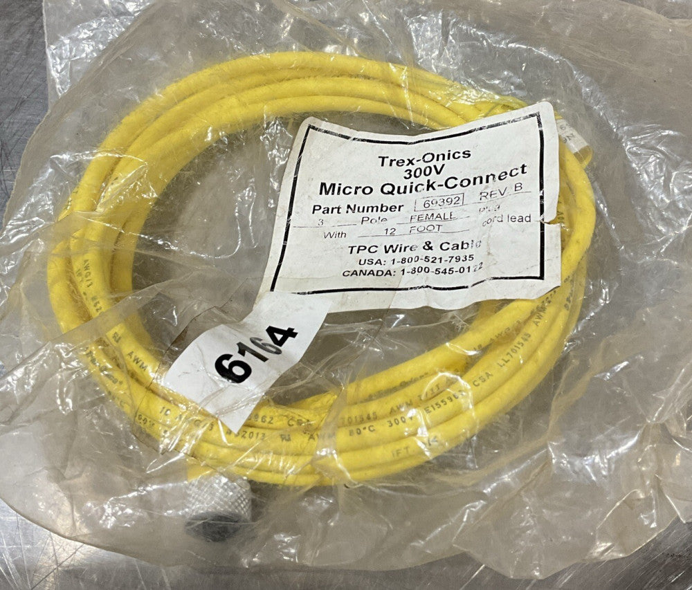 Trex-Onics Micro Quick-Connect 12-feet 65320 Rev B 300V Female Cord