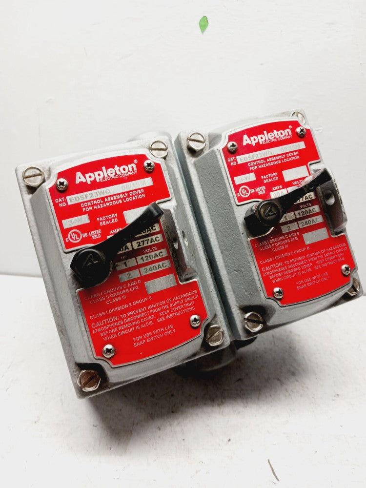 NEW APPLETON EDSF23WQ CONTROL ASSEMBLEY COVER SWITCH W/EDSC272
