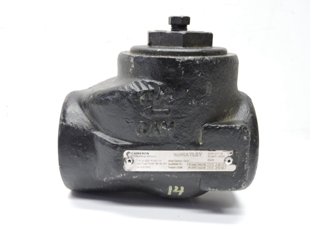 Cameron Wheatley 9D-822-153144-131 Swing Check Valve 1-1/2" Carbon Steel