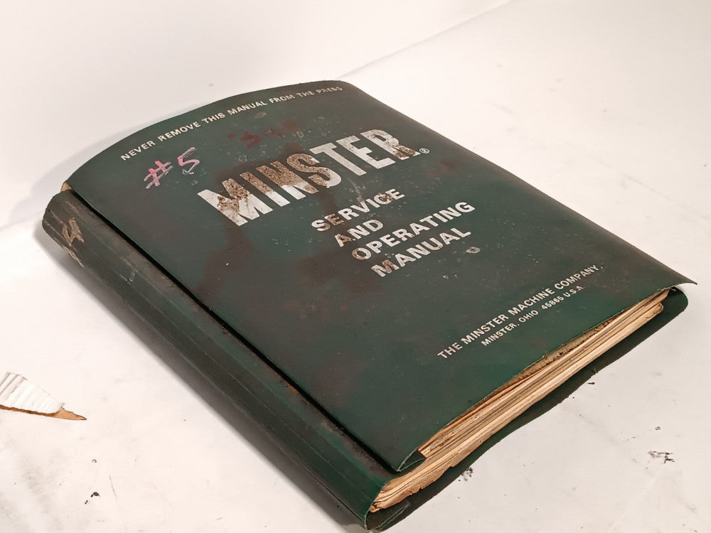 Minster Power Press & Piecemaker P2 Service & Operating Manual, Edition #805A