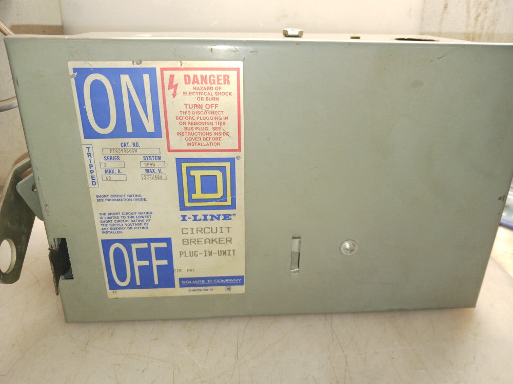 SQUARE D PFA34060GN 60 AMP BREAKER BUS PLUG FAP36060 3P 4W 277/480 VAC