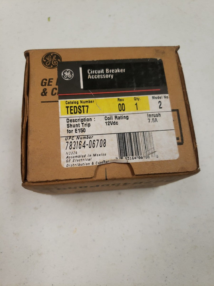 TEDST7 GENERAL ELECTRIC SHUNT TRIP FOR E140 7.5A 12VDC NEW 