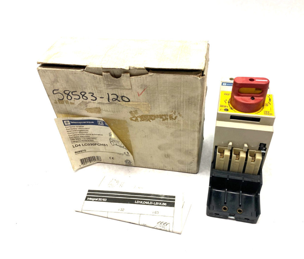 Square D Telemecanique LD4 LC030FCH51 Integral DOL Contactor Breaker 809970