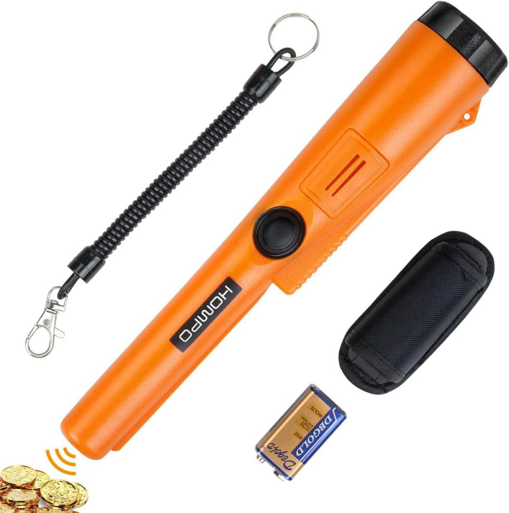 Metal Detector Pinpointer - Fully Waterproof Handheld Pin Pointer Orange 