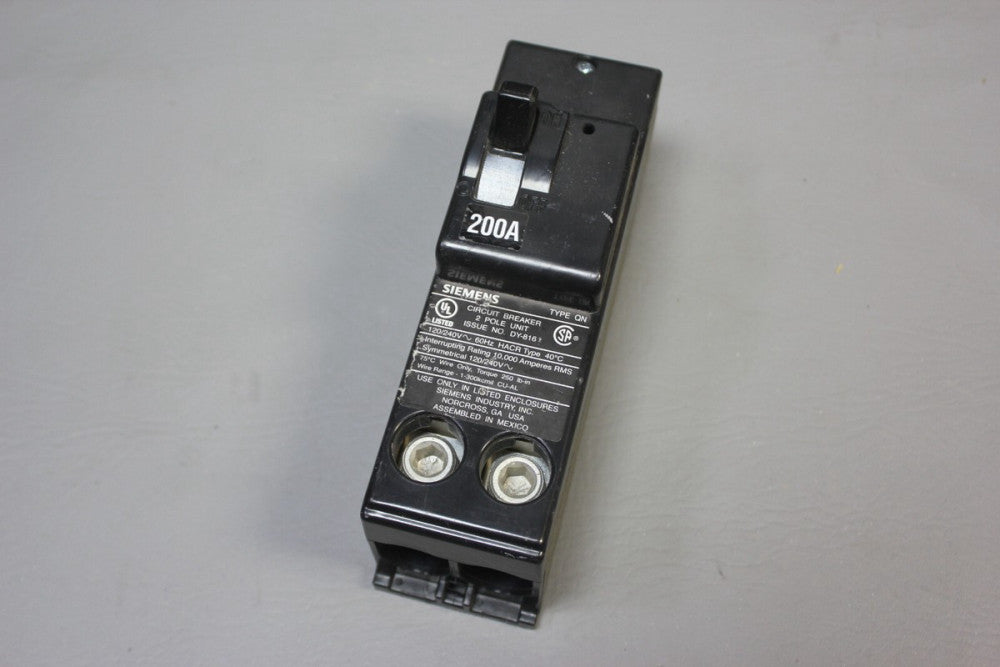 SIEMENS DY-816 200A Circuit Breaker 2 Pole Unit Type QN