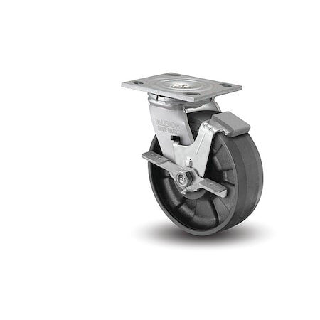 Albion 16Ng08201sfba 8" X 2" Non-Marking Nylon Maxim Swivel Caster, Face Brake,