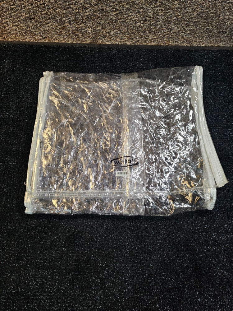Winholt SRC-58-3Z 28" x 23" x 61" Clear Plastic Bakery Rack Cover W/ 3 Zippers