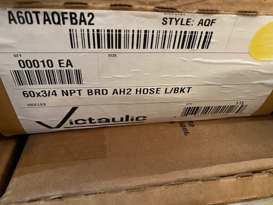 (10 Pack) Victaulic A60TAQFBA2 VicFlex™ Series AH2 60 x 3/4 in. NPT 300 Braided 