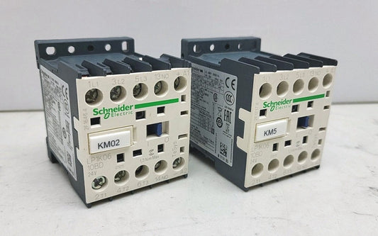 2 Pack Schneider LP1K0610BD Contactor 24 Vdc Coil 440V 6A 