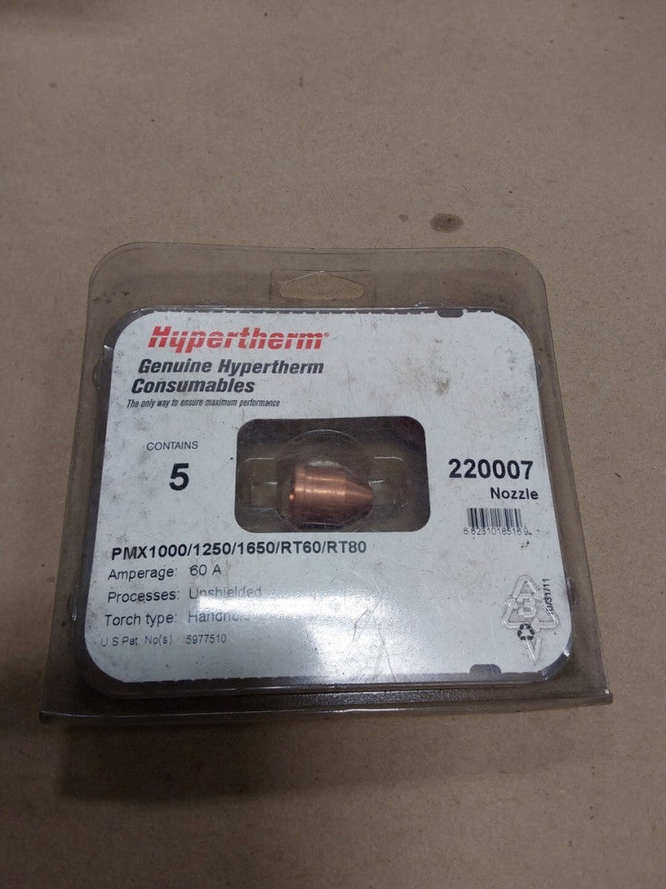 Hypertherm 220007 Nozzle PMX1000/1250/1650/RT60/RT80 4/PK