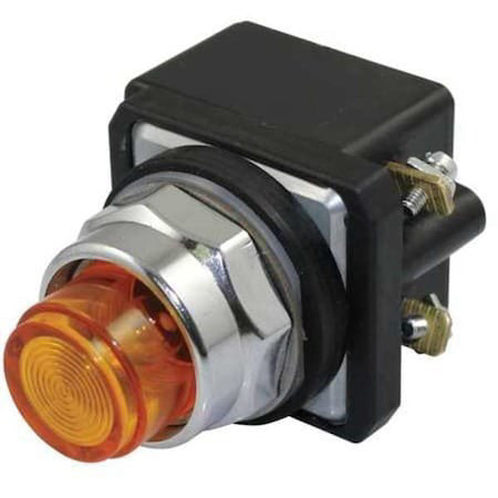 Dayton 30G402 Pilotlight, Led, 120Vac/Dc, 30Mm, Chrome, Amb