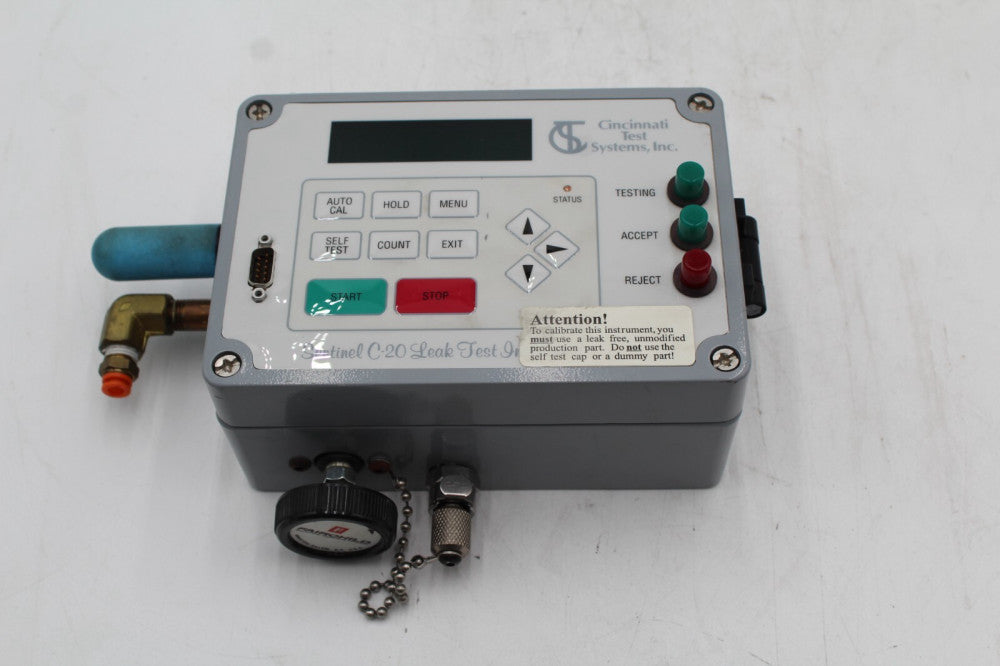 CTS Cincinnati Test Systems C20 24V DC 150PSI Leak Test Instrument