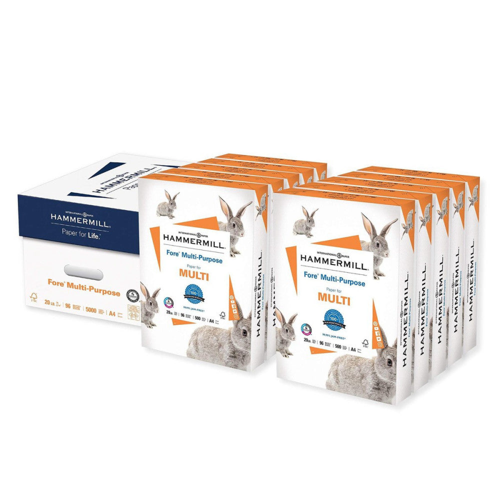 Hammermill A4 Paper, Fore Multipurpose 20 lb Printer Paper - 10 Ream (5,000 Shee