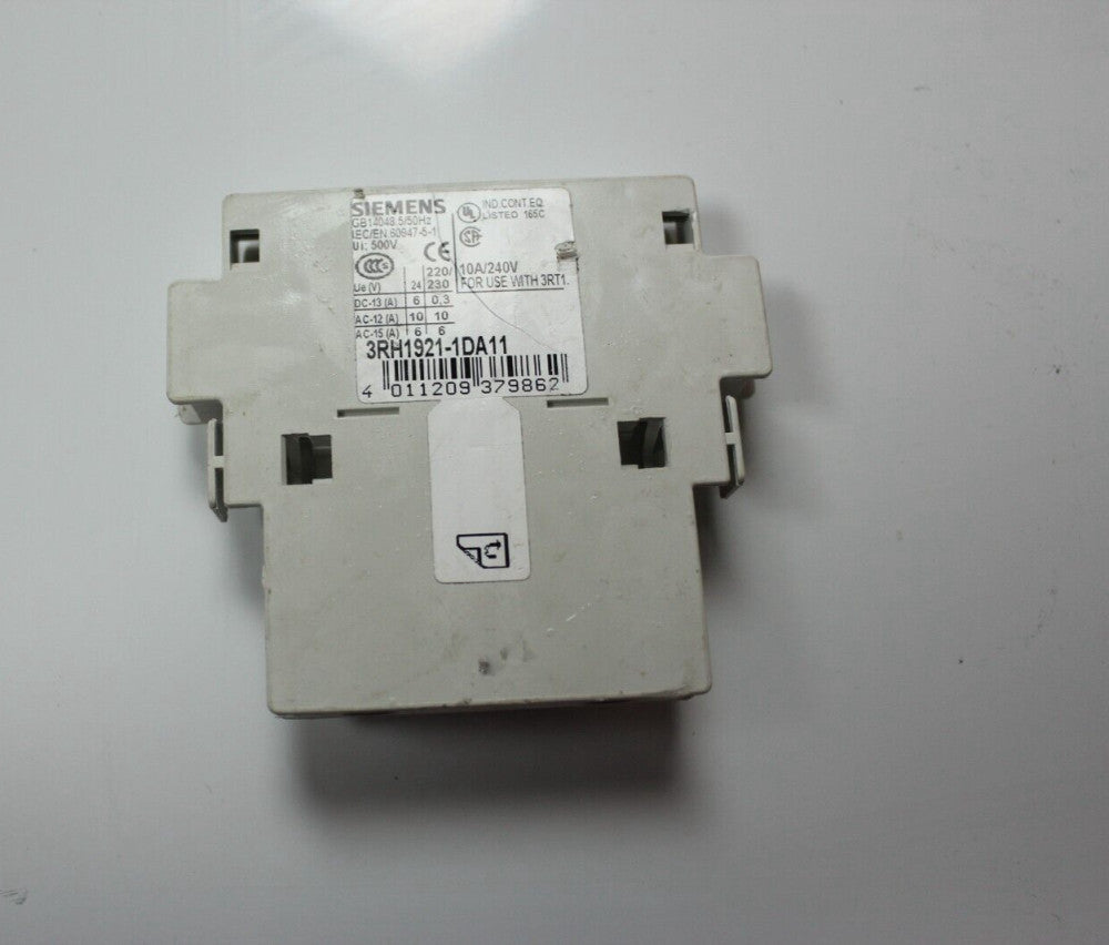 SIEMENS AUXILIARY CONTACTS TERMINAL PROTECTOR 3RH1921-1DA11