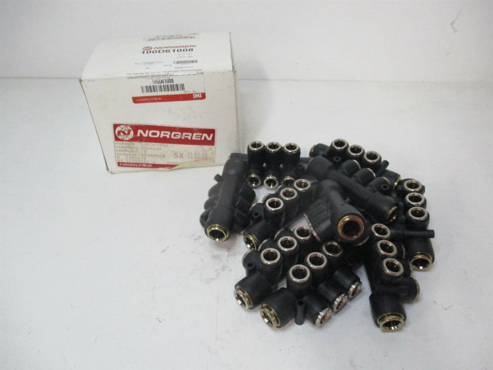 Norgen (10-0D6-1008) 175°F Max 10mm x 8mm 3 Port Outlet Manifold - Pack of 10