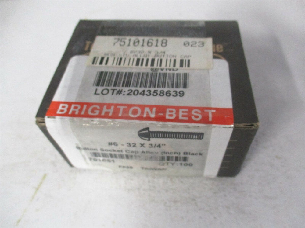 (701051P) #6-32 UNC Alloy Steel Hex Socket Button Cap Screw - Pack of 100