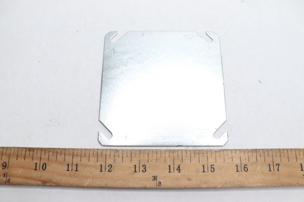 Raco Electrical Box Cover Blank Galvanized Zinc 4-1/8" x 1/8" Depth 752