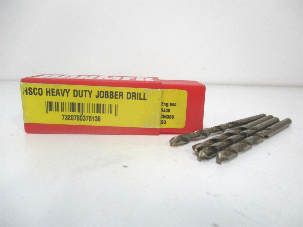 Dormer (0375136) 4.3mm x 80mm OAL 135° Cobalt Spiral Flute Jobber Drill - Qty 4