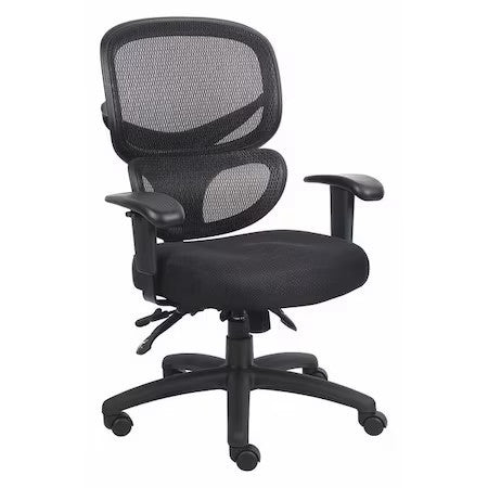 Boss B6338 Fabric Task Chair, 21 1/2-, Adjustable, Black