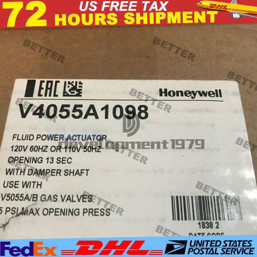 ONE New HONEYWELL V4055A1098 Power Gas Valve Actuator V4055A 1098