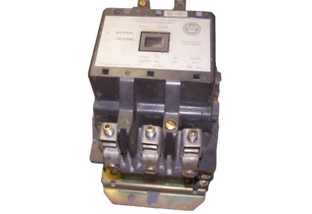 WESTINGHOUSE SIZE 3 CONTACTOR 480 VAC COIL 600 VAC 50 HP 3 PHASE A201K3CXG 